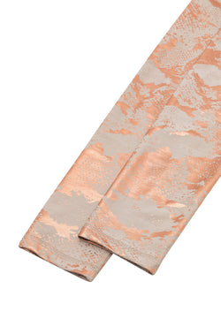 1146 Leggings effetto pelle in oro e beige