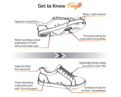 Fuego Low-Top Dance Sneakers in Weiss