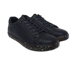 Fuego Low-Top Dance Sneakers en Ataca Negro/Suela de colores