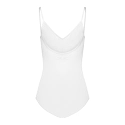 R3102 Body in white with spaghetti straps