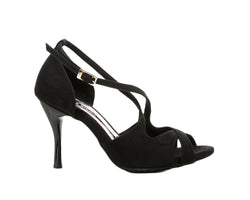 736 / 486 Chaussures de danse en daim noir