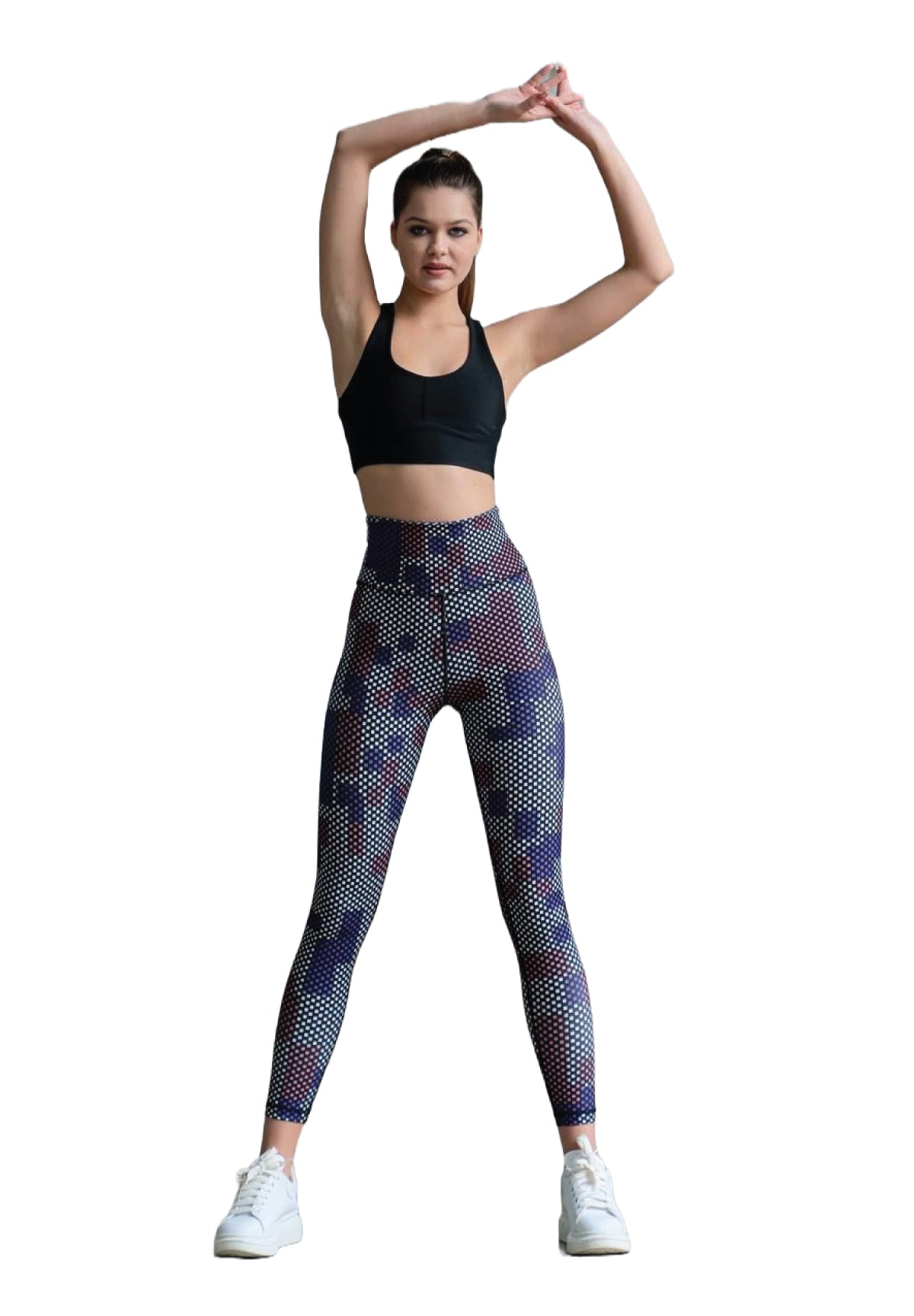 327 Leggings extra de cintura alta en marrón