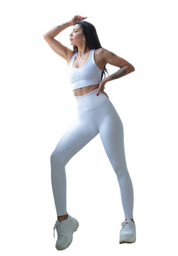 314 Leggings de taille haute hivernale en blanc