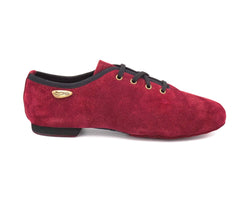 PD J001 Chaussures de danse en bordeaux avec semelle en daim