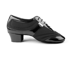 Zapatillas de danza PD013 PRO en licra/patente negra