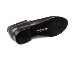 PD035 Tanzschuh in Black Leather mit Wildleder-Sohle