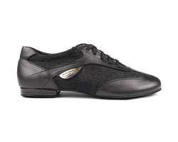 PD07 Dance Shoe in Black Beverly with Suede Sole