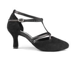 PD127 Nubuck Tanzschuhe in Schwarz