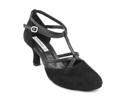 PD127 Nubuck Tanzschuhe in Schwarz