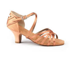 PD301 Chaussures de danse de base en satin Dark Tan