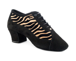 PD703 Tanzschuhe in Black Nubuck Tiger