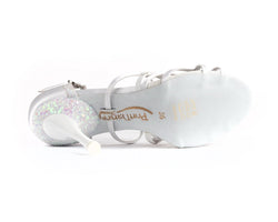 PD800 Net Tanzschuhe in White Satin