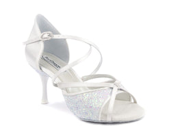 Zapatillas de danza PD801 PRO en glitter blanco