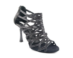 PD803 PRO Tanzschuhe in Black Satin/Glitter