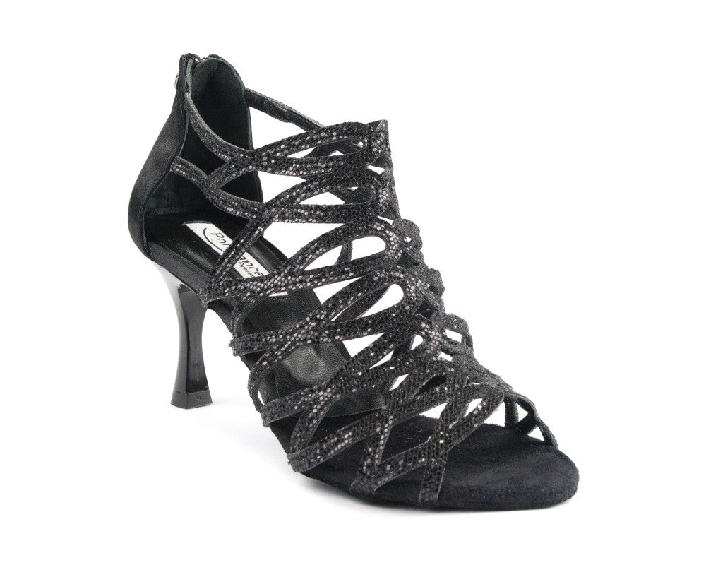 PD803 PRO Tanzschuhe in Black Satin/Glitter