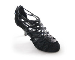 PD803 PRO Tanzschuhe in Black Satin/Glitter