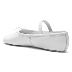 1003 Chaussons de danse en cuir blanc