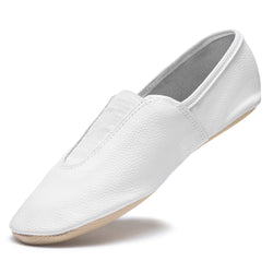 1037 Chaussures de gymnastique en blanc avec semelle en caoutchouc