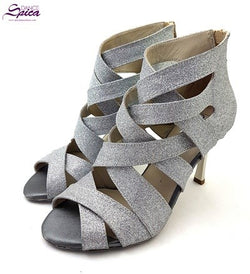 S-G11 Shaula Tanzschuhe en paillettes en argent