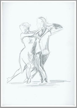 A6 postcard Tango elegant